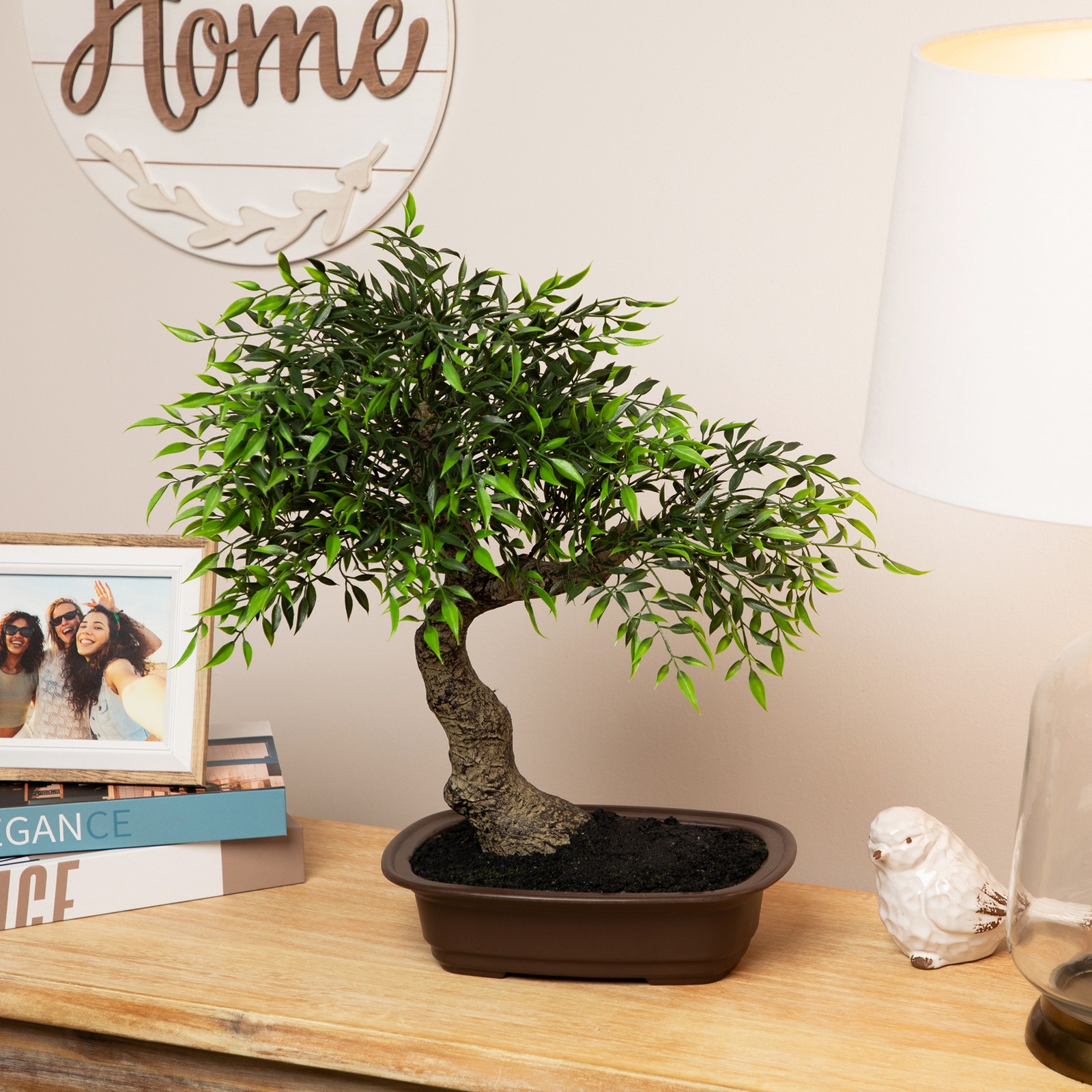 Northlight 18” Green Mini Bonsai Artificial Tree in a Brown Pot