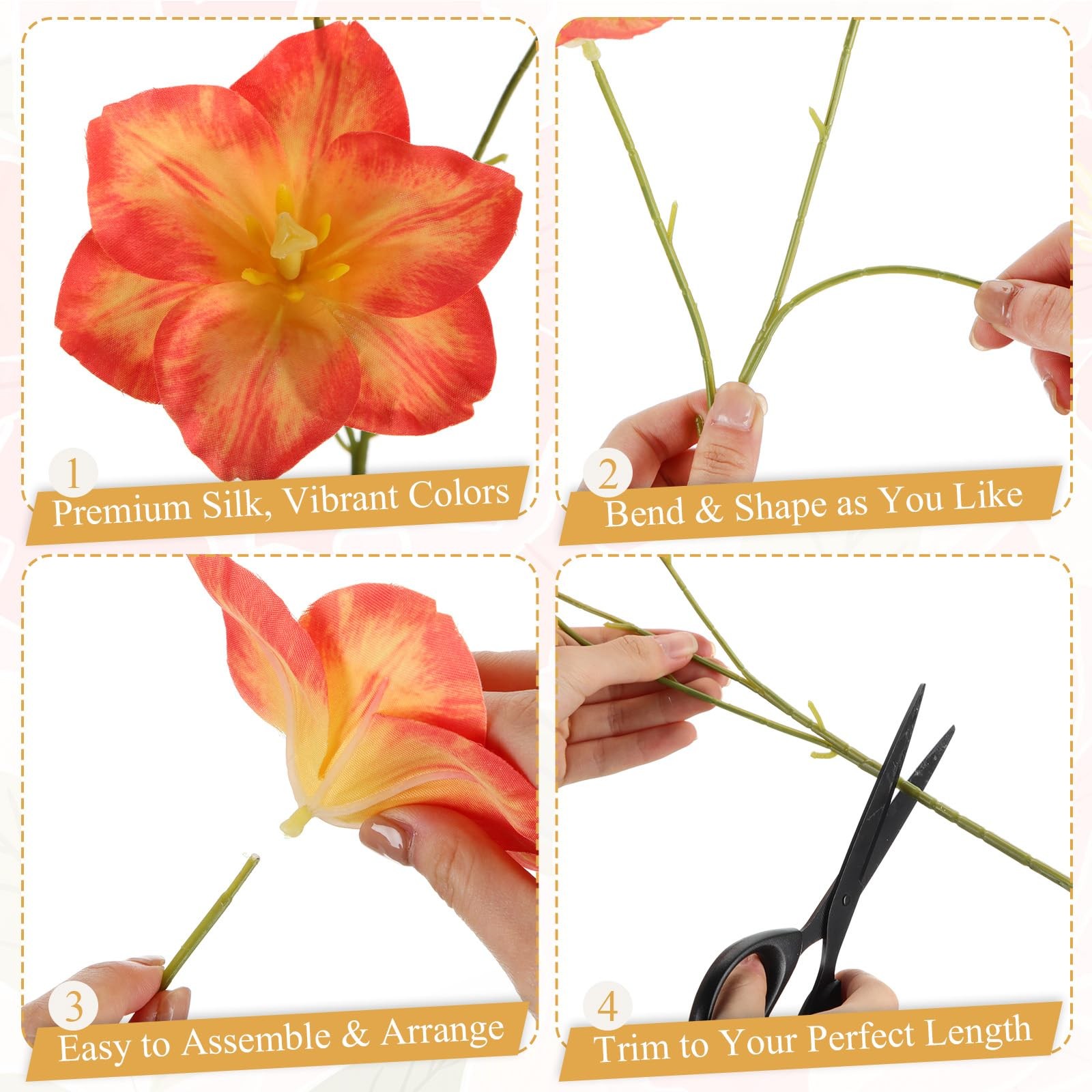12 Bundles Artificial Flowers Fake Tulips for Outdoor, UV Resistant & Fade Pr…