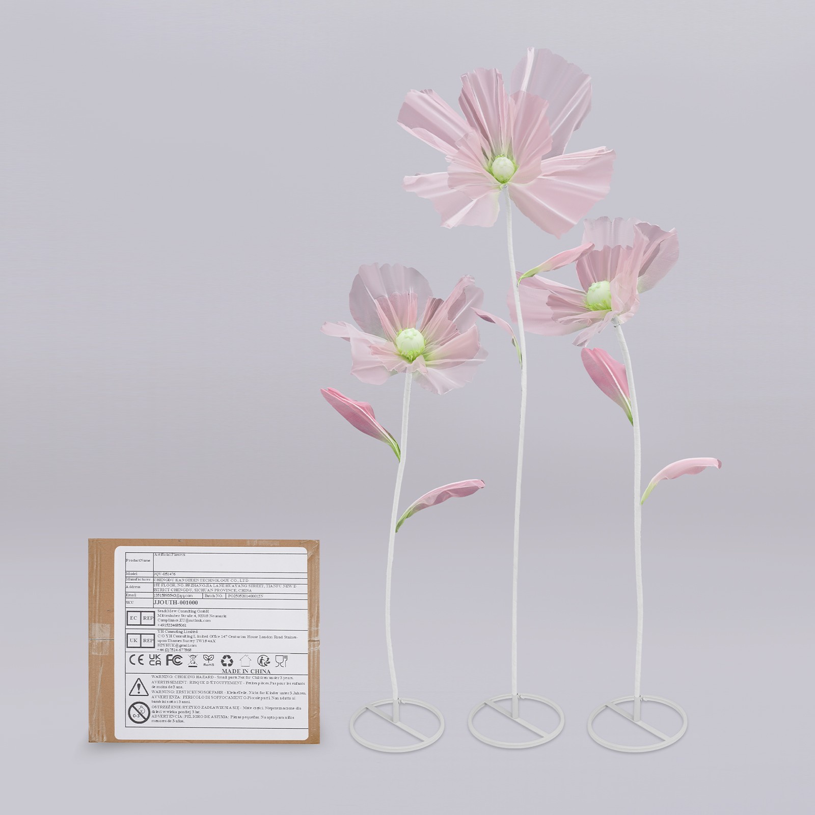 Giant Artificial Flower Decoration for Wedding Background, Artificial Flowers