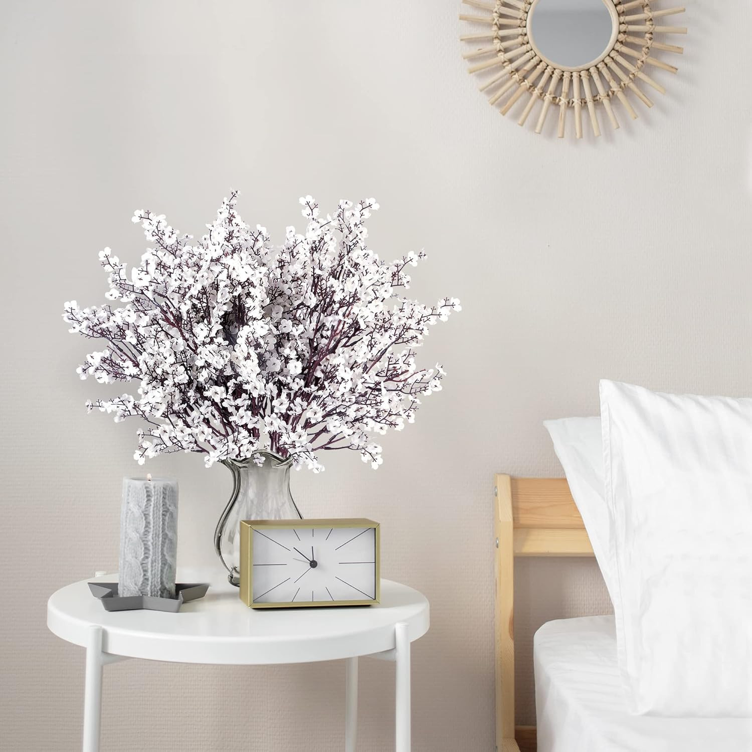 6 Pcs Babys Breath Artificial Flowers Gypsophila Bouquets Bulk Real Touch Fake S