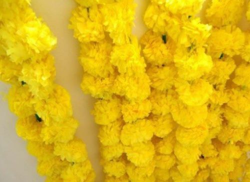 50 Pcs Artificial marigold flower garlands Vine wedding Indian event decoration