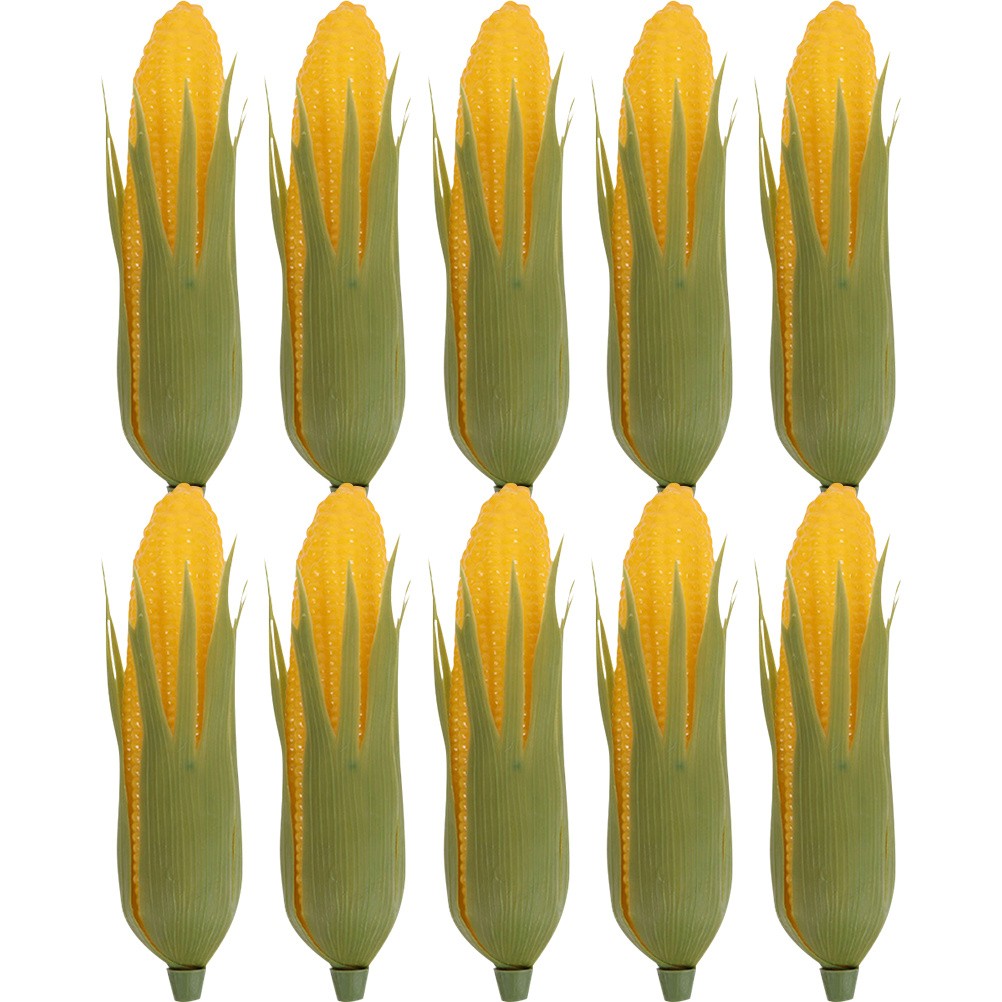 10 Pcs Simulation Corn Decors Modeling Adornment Plastic Photography Props