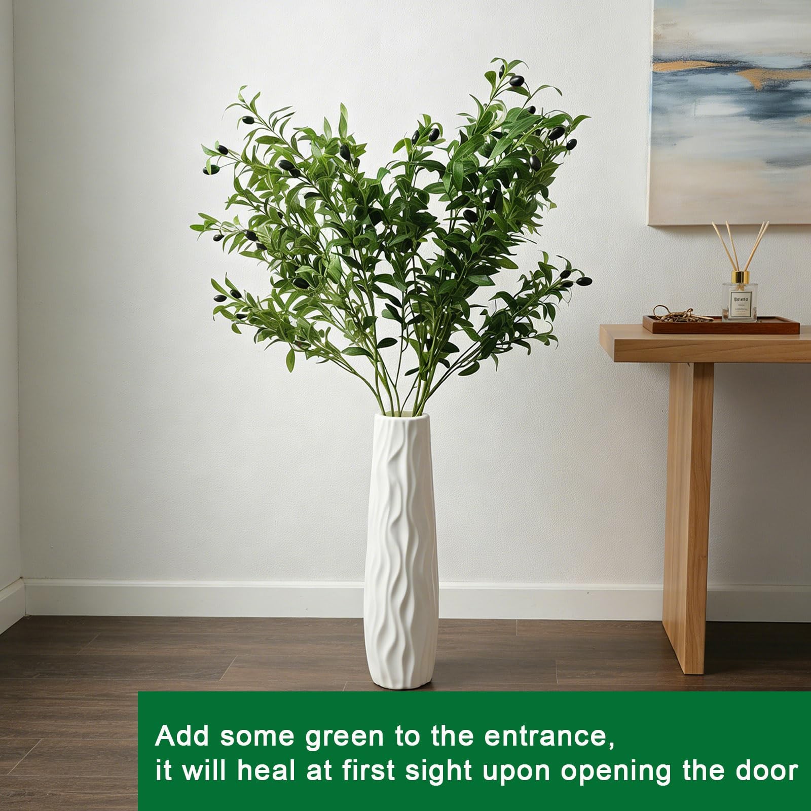4PCS 39 Inches Olive Tree Branches for Vase Artificial Greenery Stems Realist…