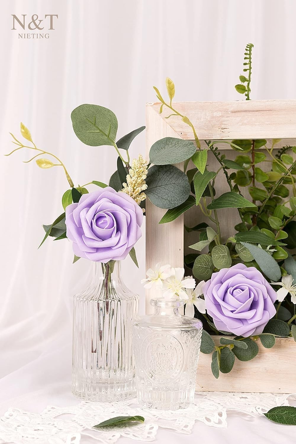 Artificial Flowers,25pcs Real Touch Fake Flowers Rose with Stems Perfect for …