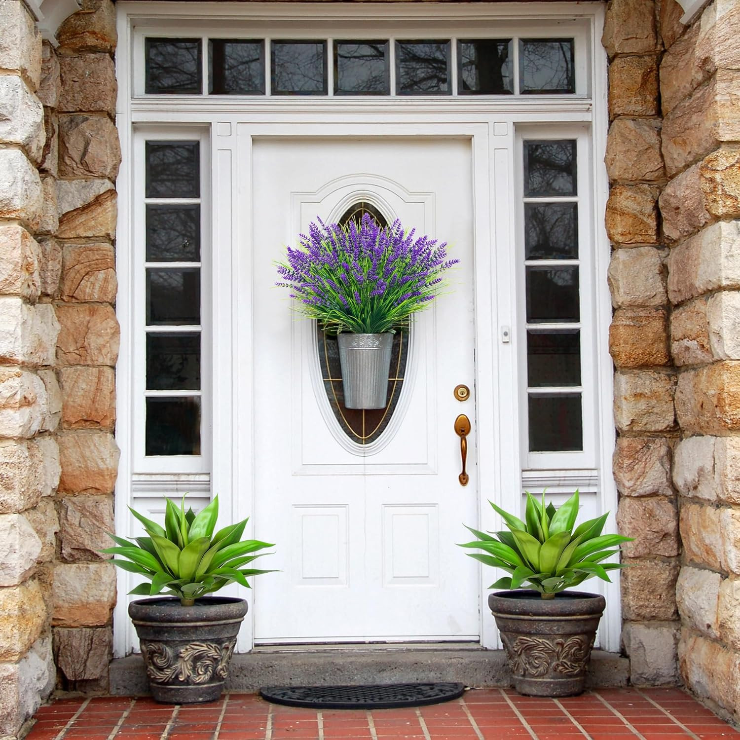 Artificial Agave Plants,Large UV Resistant Fake Agave Planters for Indoor and Ou