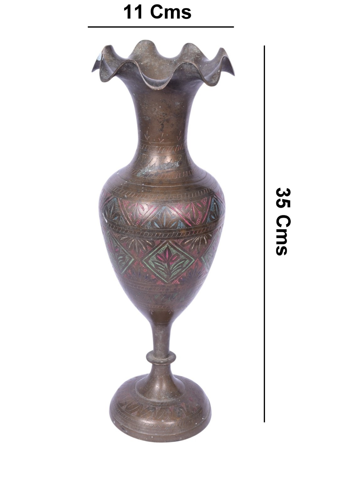 Pair of vintage brass highly decorative beautiful big size flower pots. G7-654