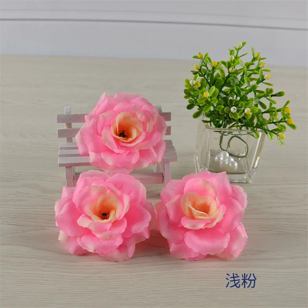 8CM Artificial Rose Silk Flower Heads for Wedding & Home Decor – 5-35 Pcs