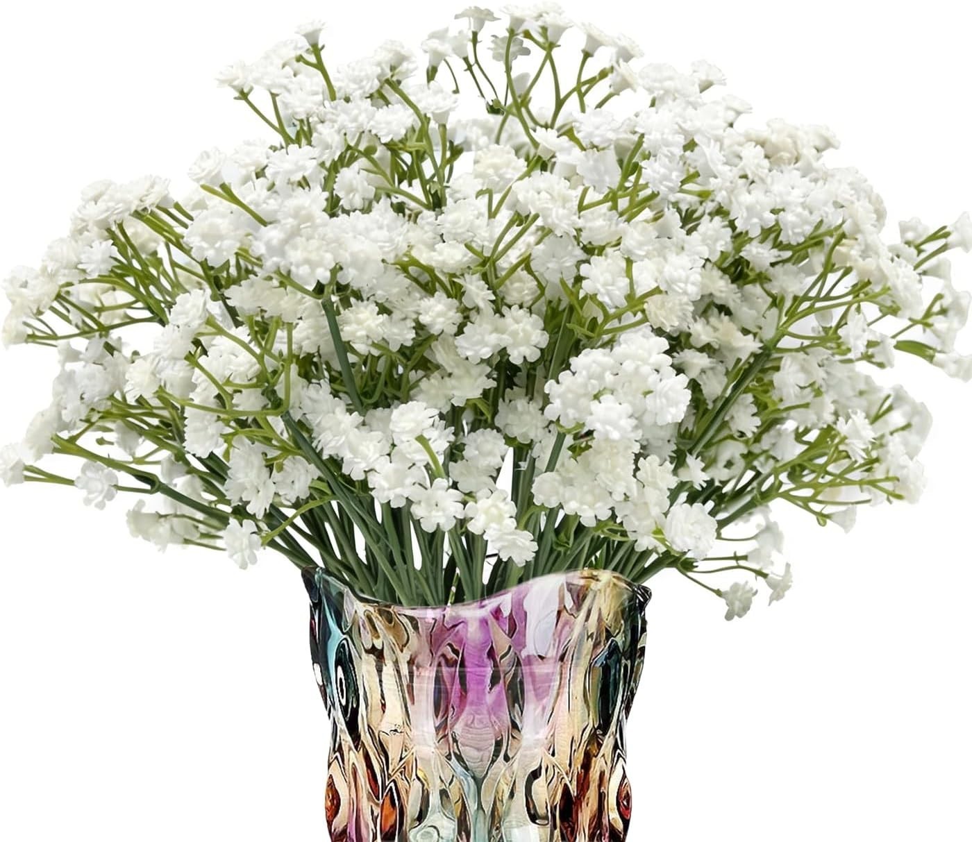 6-Pcs 21” Secure-Stem Realistic Artificial White Babys Breath Gypsophila Flow…