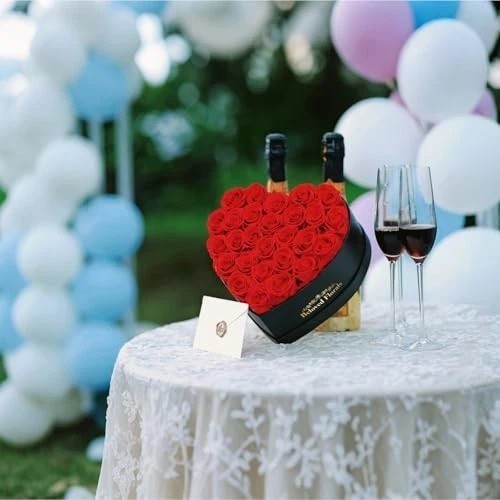 Preserved Roses Box 27 Eternal Flowers Gift for Women Mom Wife Girlfriend