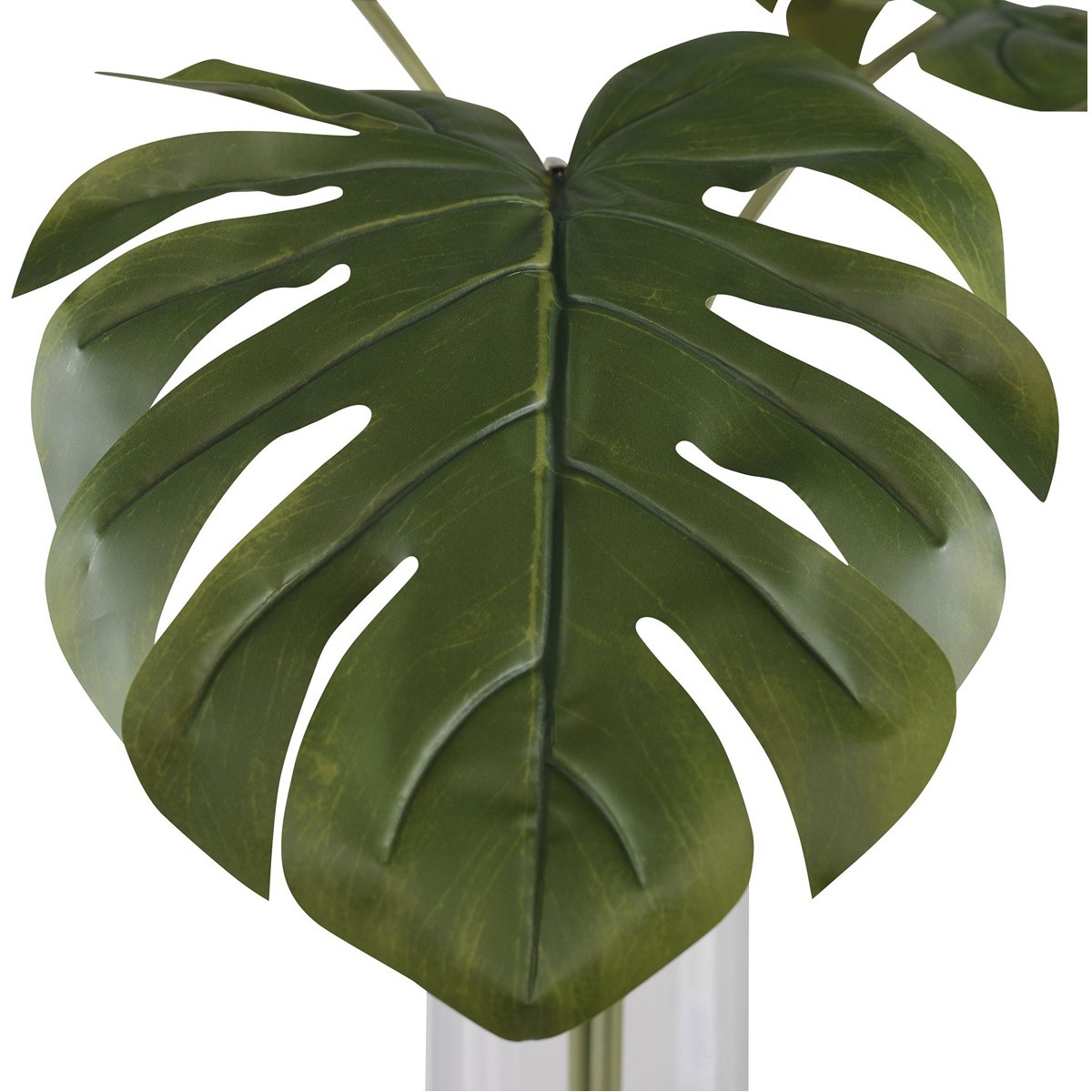 Uttermost 60181 Ibero Clear Glass with Natural Stones Split Leaf Palm