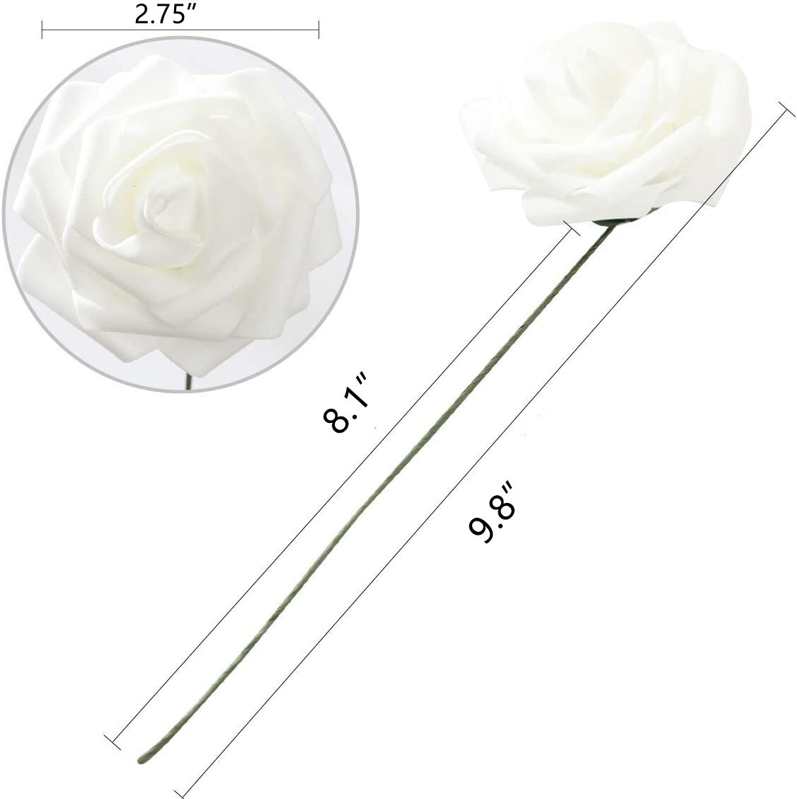 25 Artificial Flower Rose Floral Bridal Wedding Flower Home Decoration W/ Box