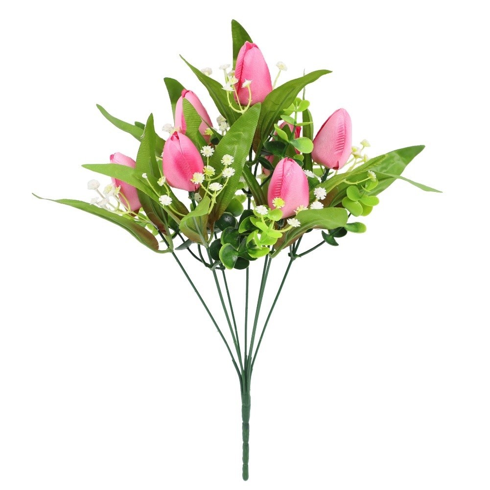 Artificial Tulip Bouquet 36cm for Wedding Venue Home Decor and Photo Studio Use