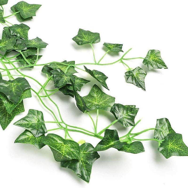 Fake Ivy Leaves Set of 12 Artificial Greenery vines for room wedding xmas decor