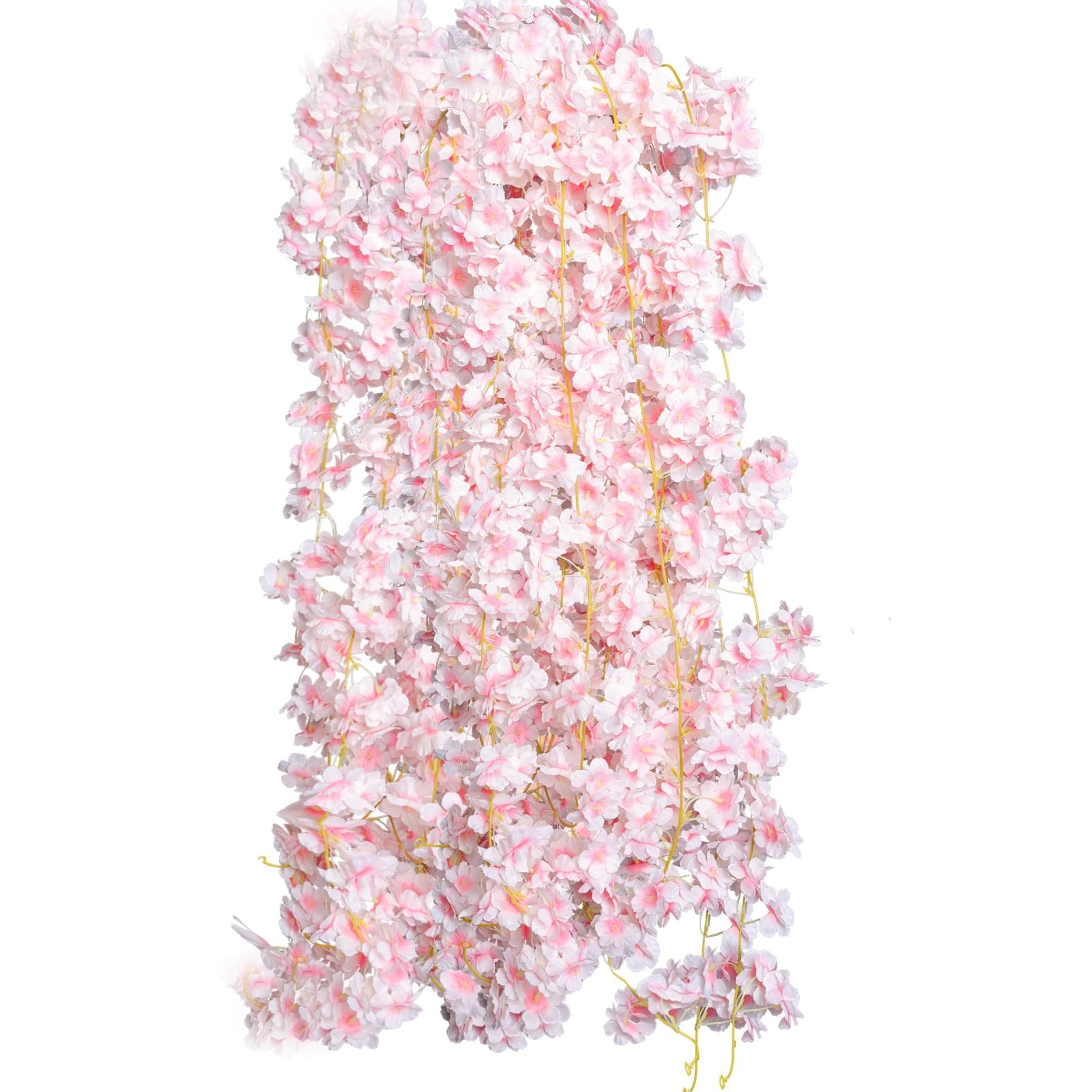 4pcs 23.6 ft Artificial Cherry Blossoms Garland Pink Fake Vines Hanging Silk …