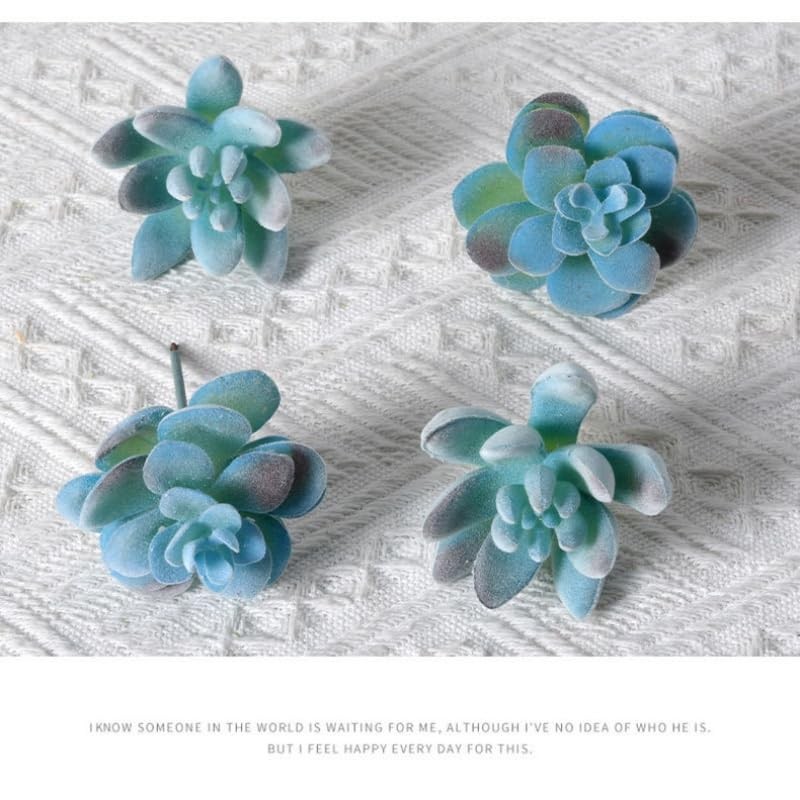 Pieces Fake Succulent Plant,Mini Artificial Succulents,Artificial Air 10 Blue