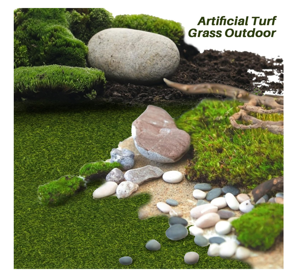 Fake Grass Decor – 6PCS Artificial Grass Faux Plastic Fairy Garden Grass