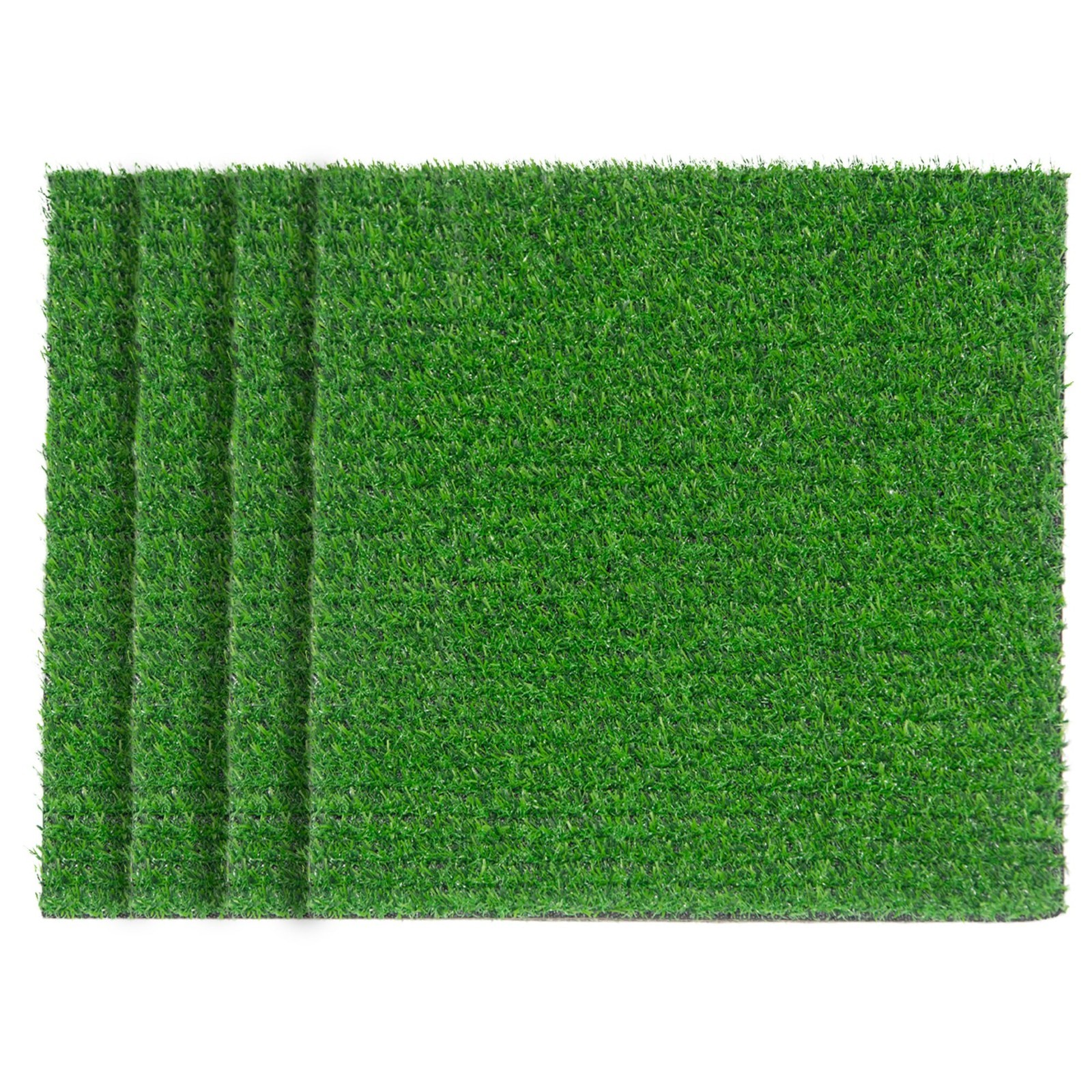 Realistic 6×6 Inch Artificial Grass Patch, Synthetic Turf Mat with Drainage Hole