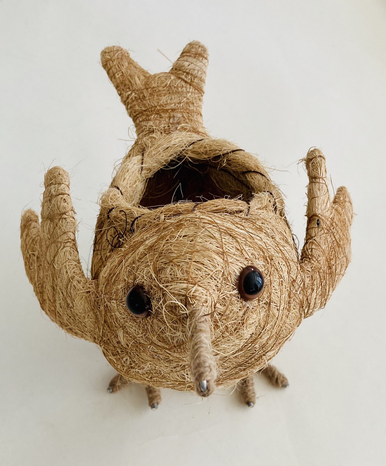 Danish Natural Rustic Twig BIRD Nest Planter Kiwi Farmhouse Cute Handmade Woven