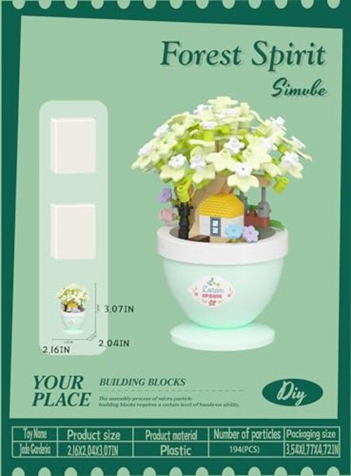 Mini Bonsai Tree Micro Building Set Building Toy Plant Cherry Jade Gardenia
