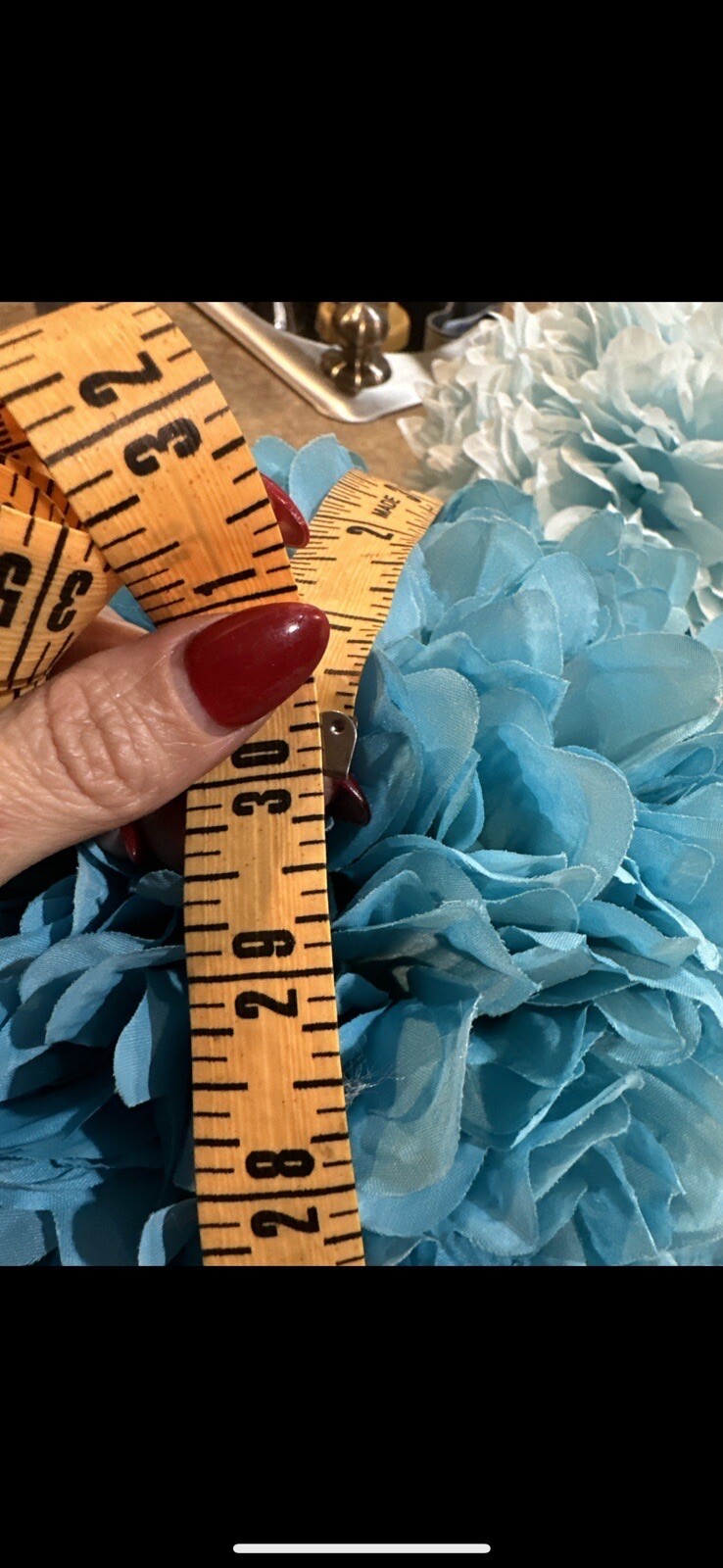 Artificial Flower Ball Choose Peach, Light Blue, Teal, Silver, Gray