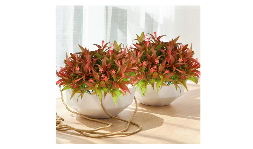 Artificial Plants UV Resistant Fake Tropical Flowers Front Porch Decoration 6 Pc