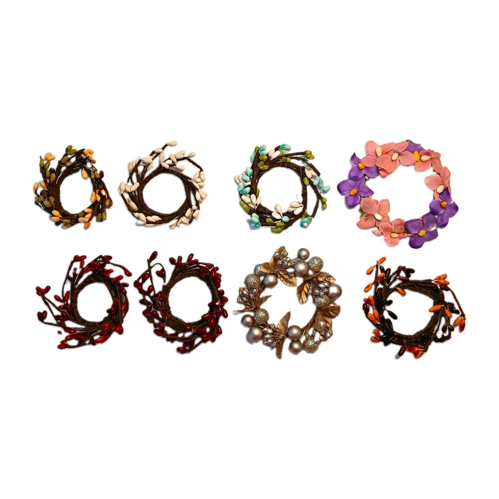 Pip Berry Cozy All-Season Candle Ring Lot 8 pc 🕯️ Farmhouse Tiered Tray Decor