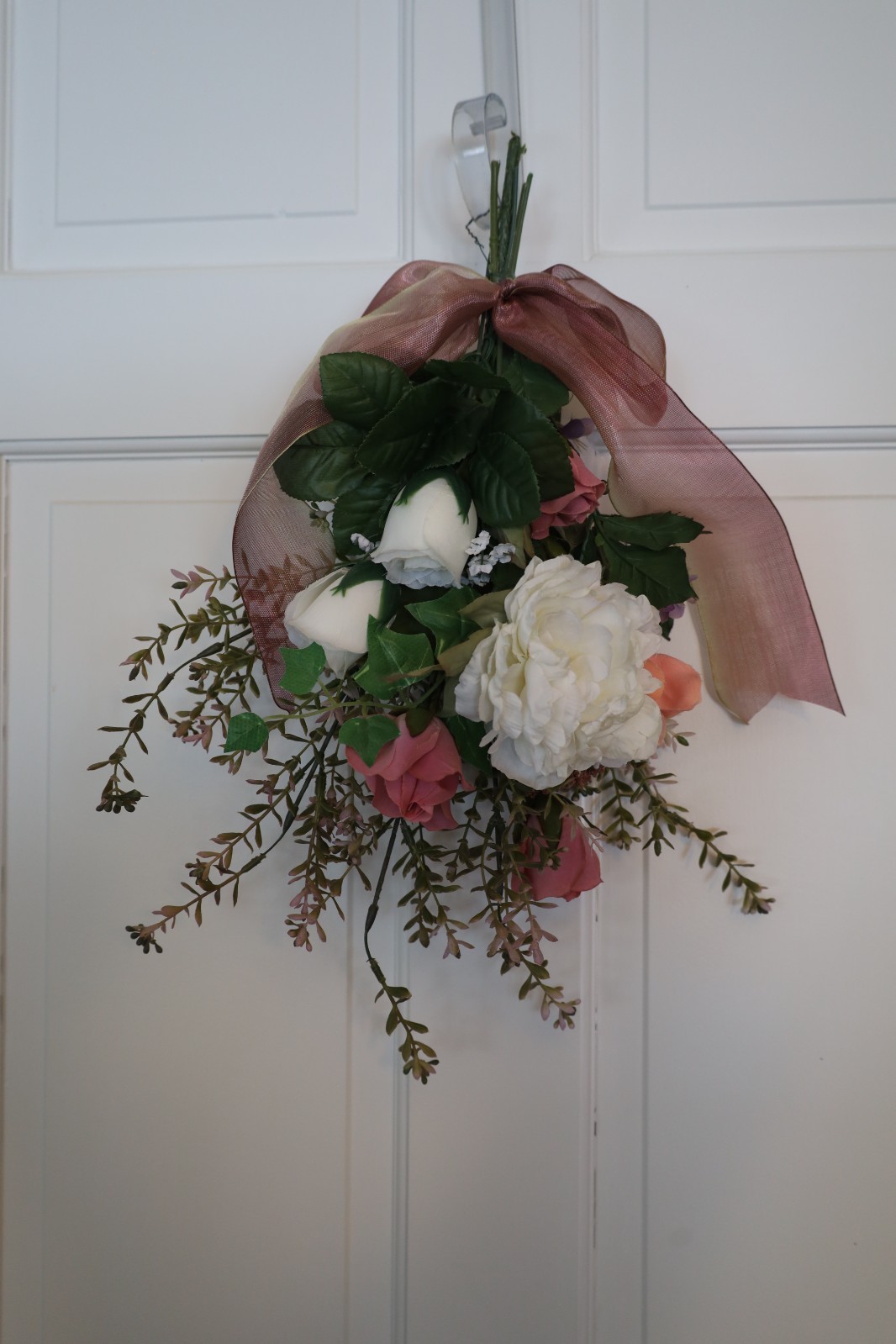 Spring Faux Floral Hanging Boquet / Swag Decoration For a Door or Wall