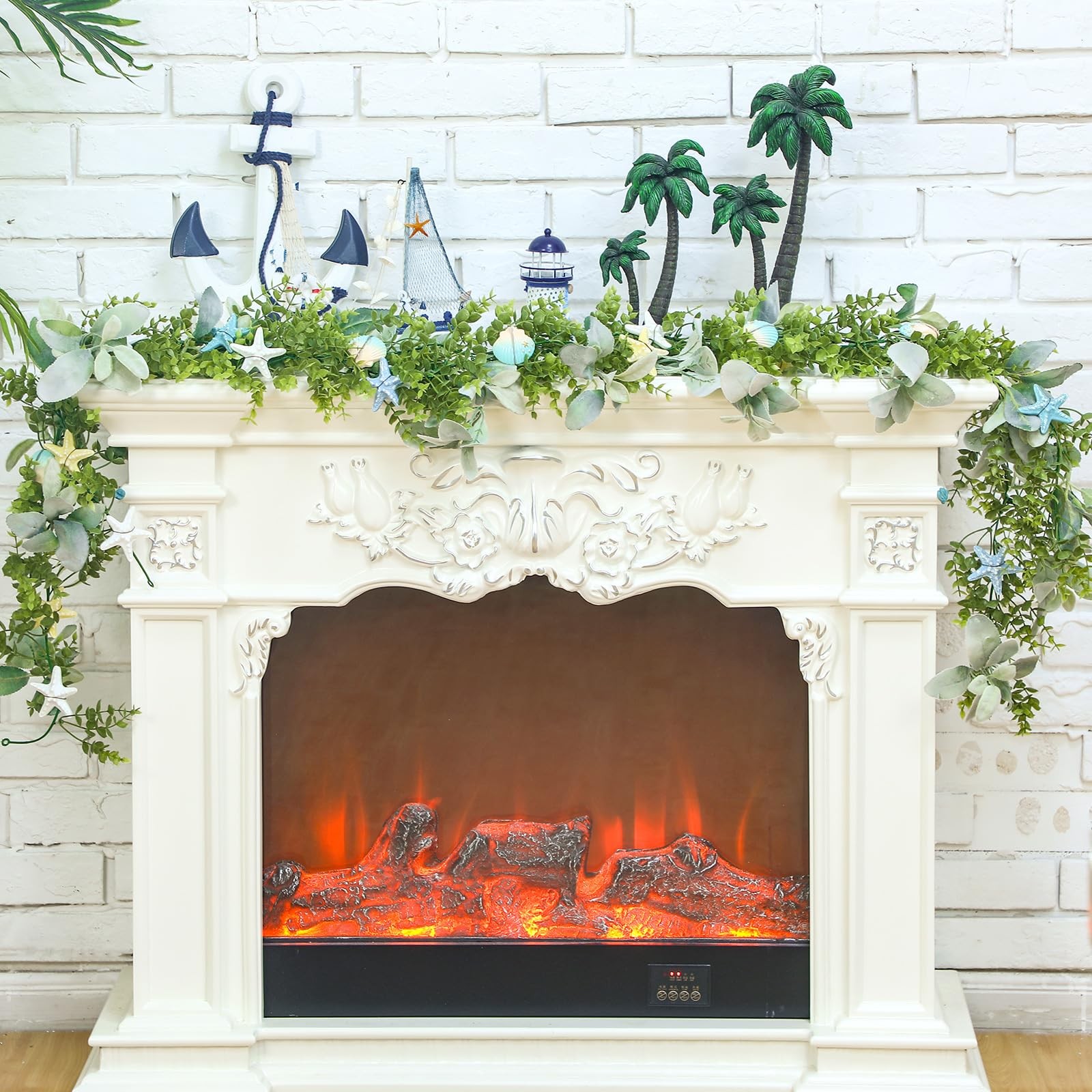 6 ft Coastal Decor Shell Garland Ocean Beach Mantel Swag Beach Decor Starfish…