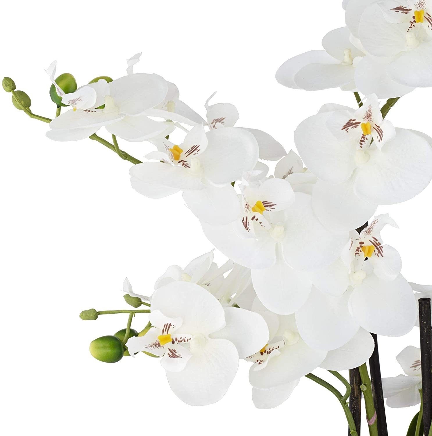 Creativ green Potted Artificial Orchid Arrangement in Silver Pot, 23″ tall