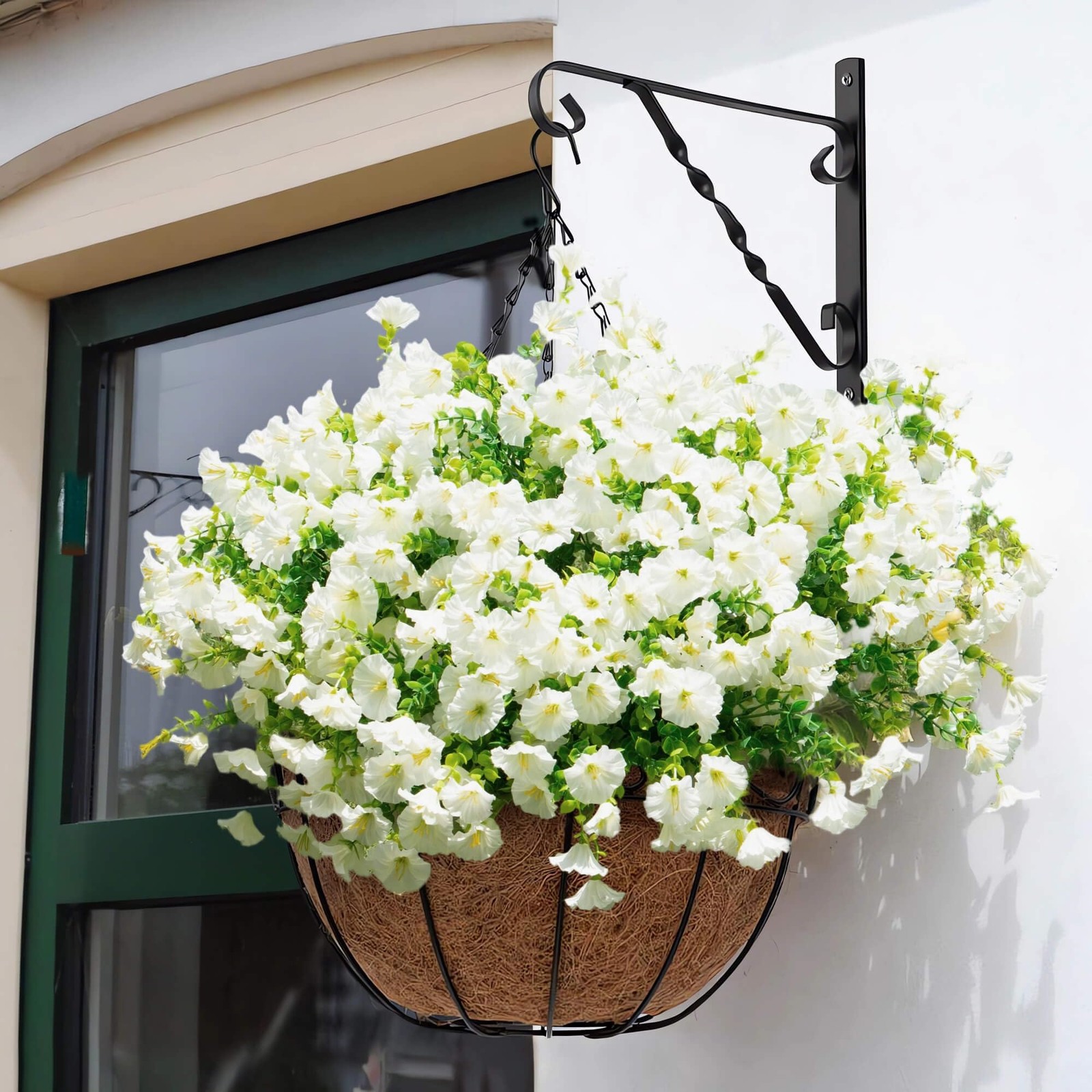 Artificial Fake Flowers For Outdoor Outside Decoration,16 Bundles UV Resistan…