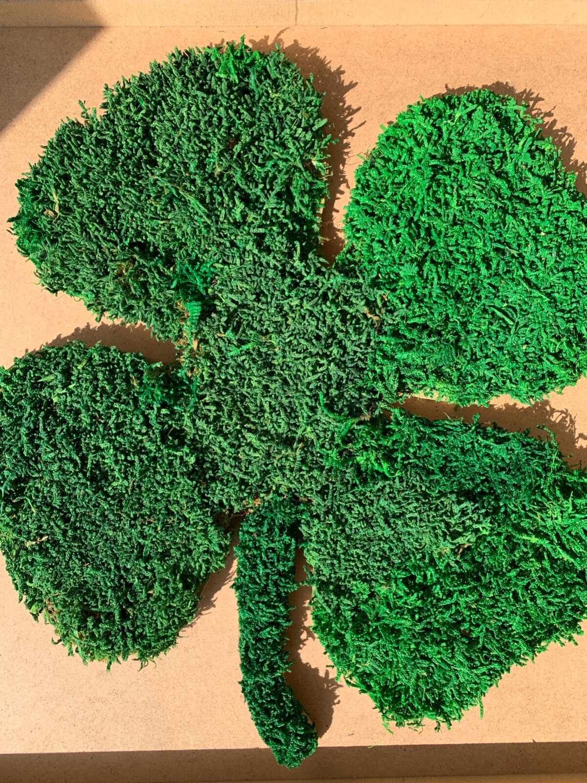 Moss Design , Green Preserved Moss , Clover Leaf Wall Art Home Decor Wall Live