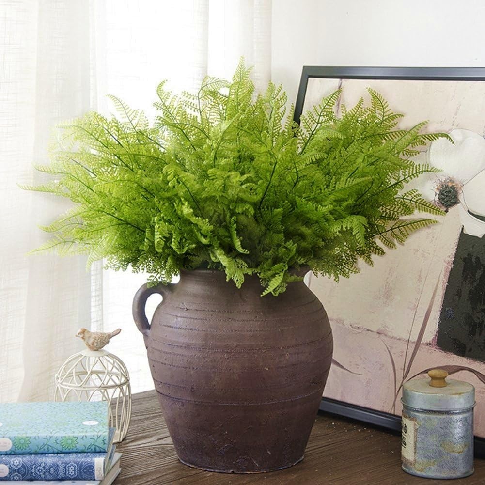 Stylish Plastic Fern Leaves – 2 Pcs for Effortless Home and Event Decoration
