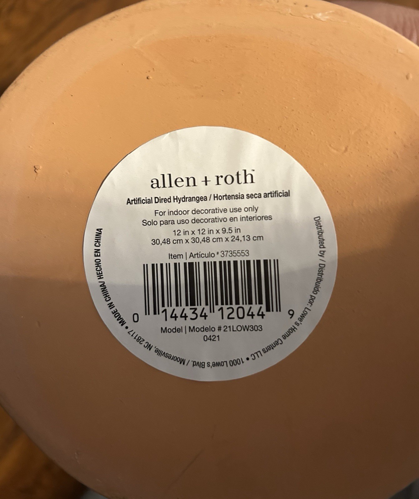 Allen Roth Artificial Hydrangeas Terra Cotta Clay Pots Planters Crumpled Look