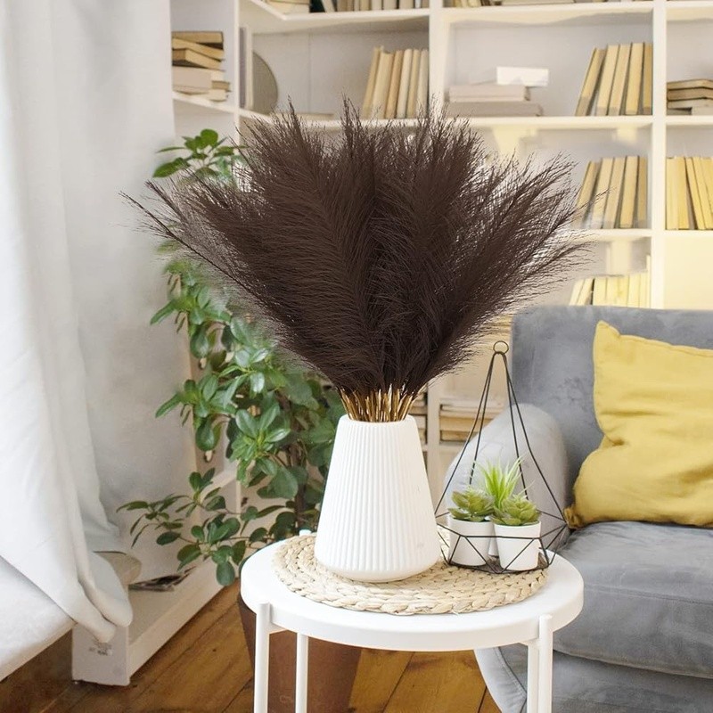50 Artificial Pampas Grass Stems Natural Decor Centerpieces Home Decorations New