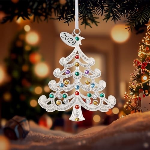 2026 Metal Christmas Tree Ornament 1pc Small Colourful Christmas Tree