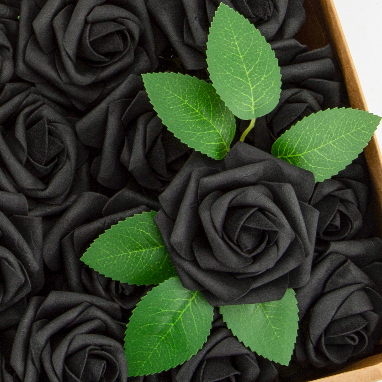 50Pack Faux Fake Foam Rose Bulk for DIY Wedding Bouquet Baby Bridal Shower Party