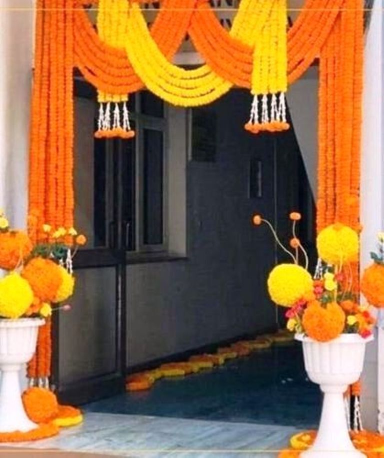 Set of 25 PC Wedding Decoration Marigold Garland Flower Indian Garland