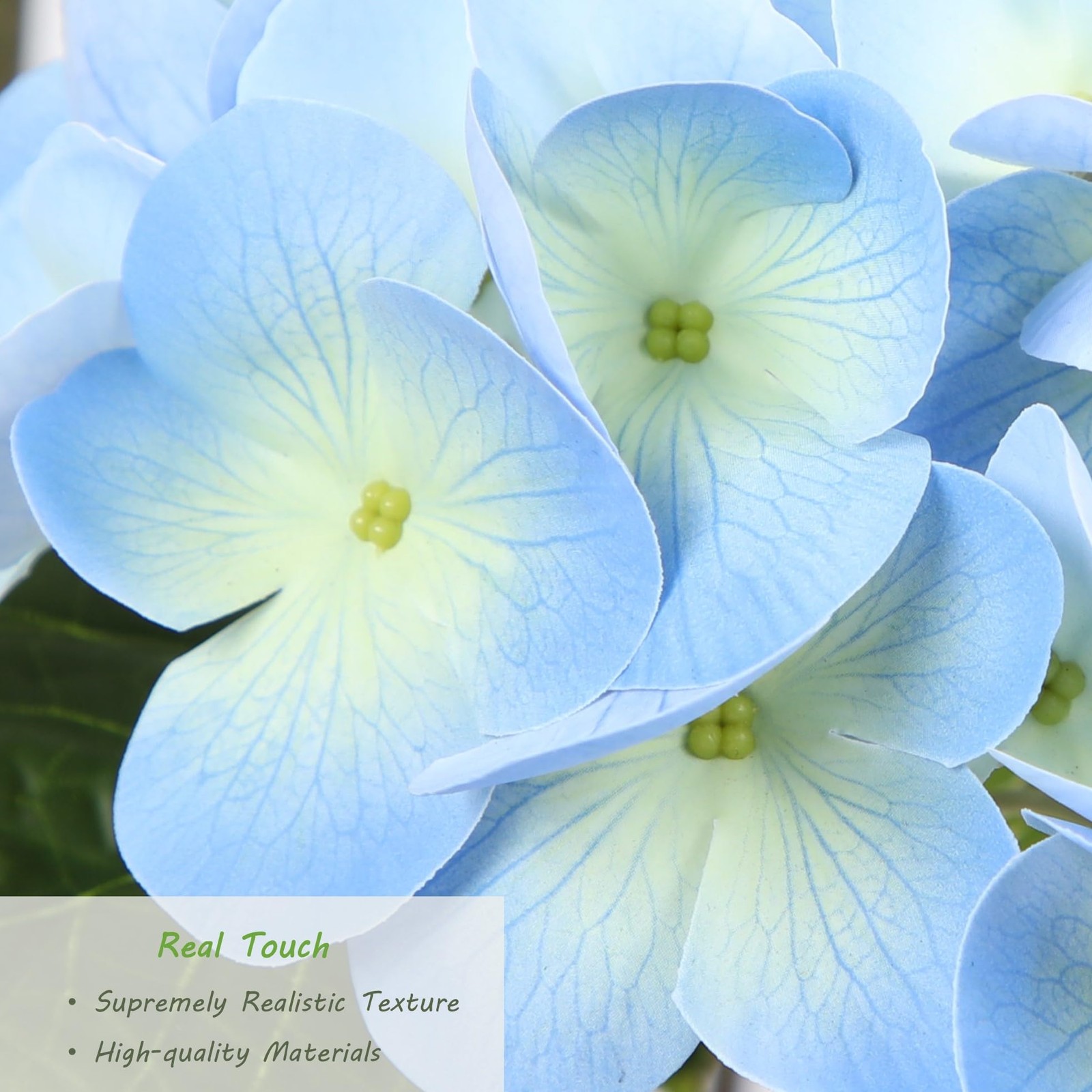 2FT Real Touch Faux Hydrangea Tree Outdoor, 2 Pack Blue Hydrangea Tree Artifi…