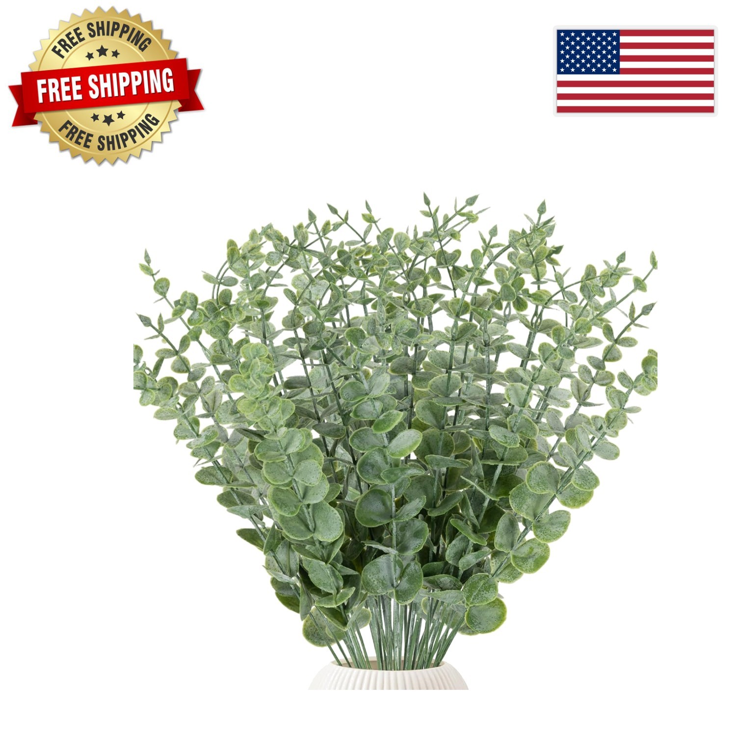 Versatile 38pcs Faux Eucalyptus Branches – Perfect for Weddings and Home Décor