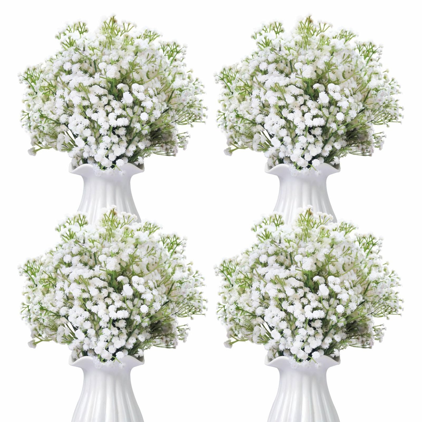 White Baby Breath Artificial Flowers Bulk Gypsophila Wedding Decor 100 PCS