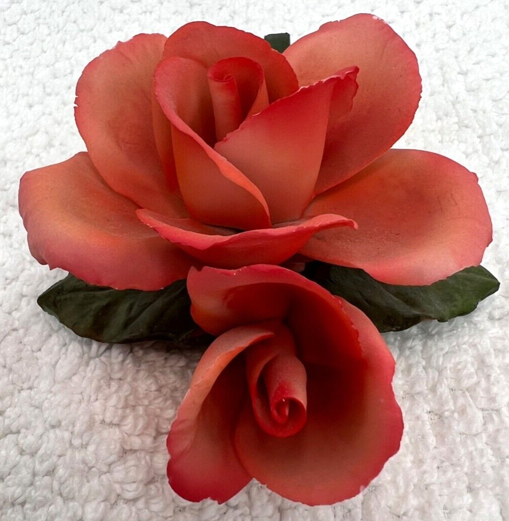 Capodimonte Flower Red – Pink Rose Italy Porcelain Napoleon Sticker