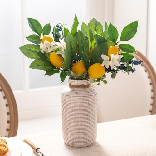 Packs Spring Summer Picks with Lemons Blueberry Eucalyptus Leaves, 4