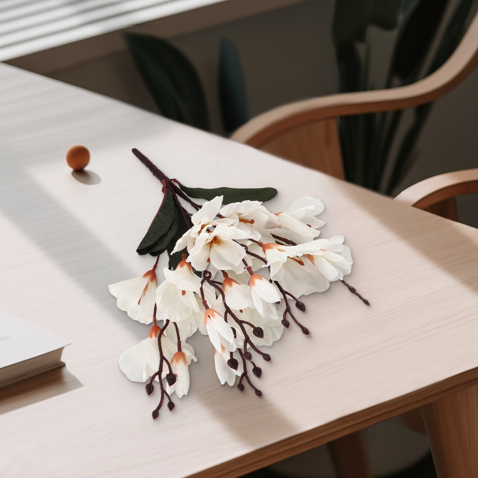 Artificial Magnolia Flower Bouquet 5 Prongs 20 Heads Beauty that Lasts
