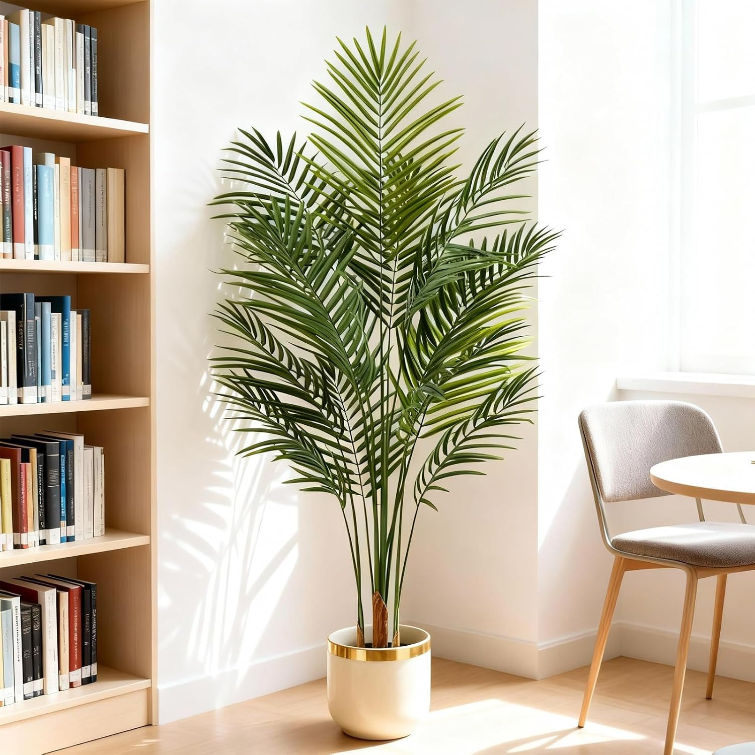 Artificial Palm Tree Indoor 5ft, Large Fake Tropical Areca Palm Tree with 13 Tru
