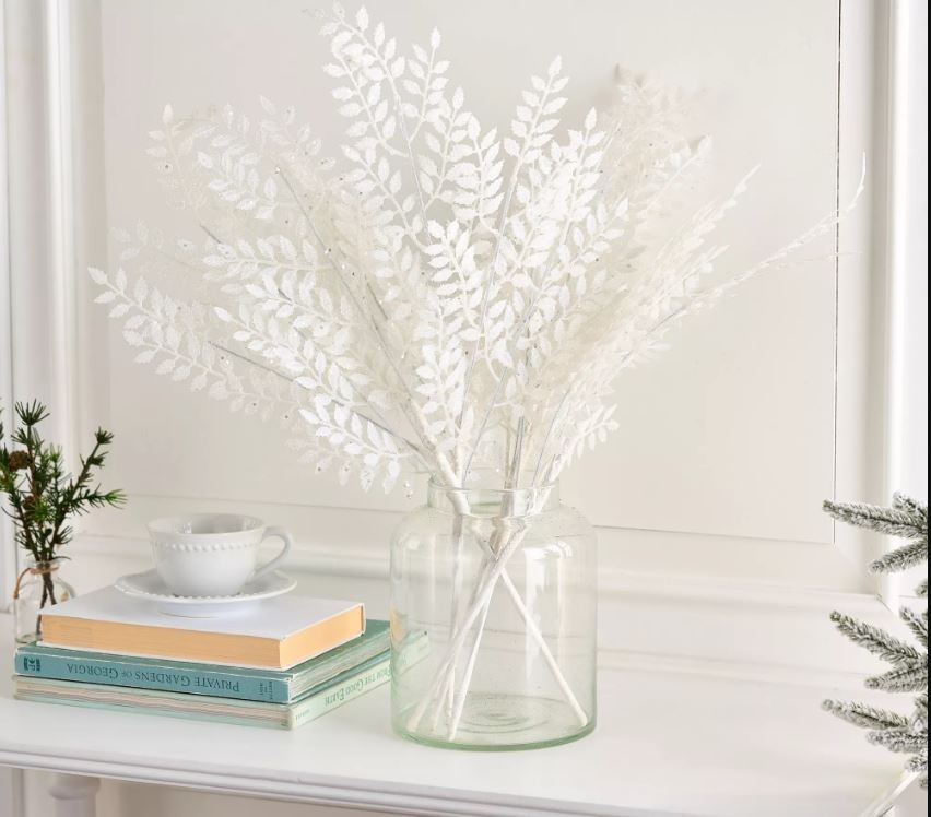 Set of 6 Shimmery Leaf Picks by Valerie H440145 White