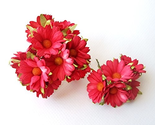 30 Big Daisy Assorted Artificial Mulberry Flower Wedding Scrapbook Wedding
