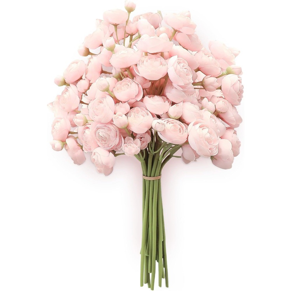 18Pcs Ranunculus Artificial Flowers Fake Wedding Filler Flowers Bridal Bouquets