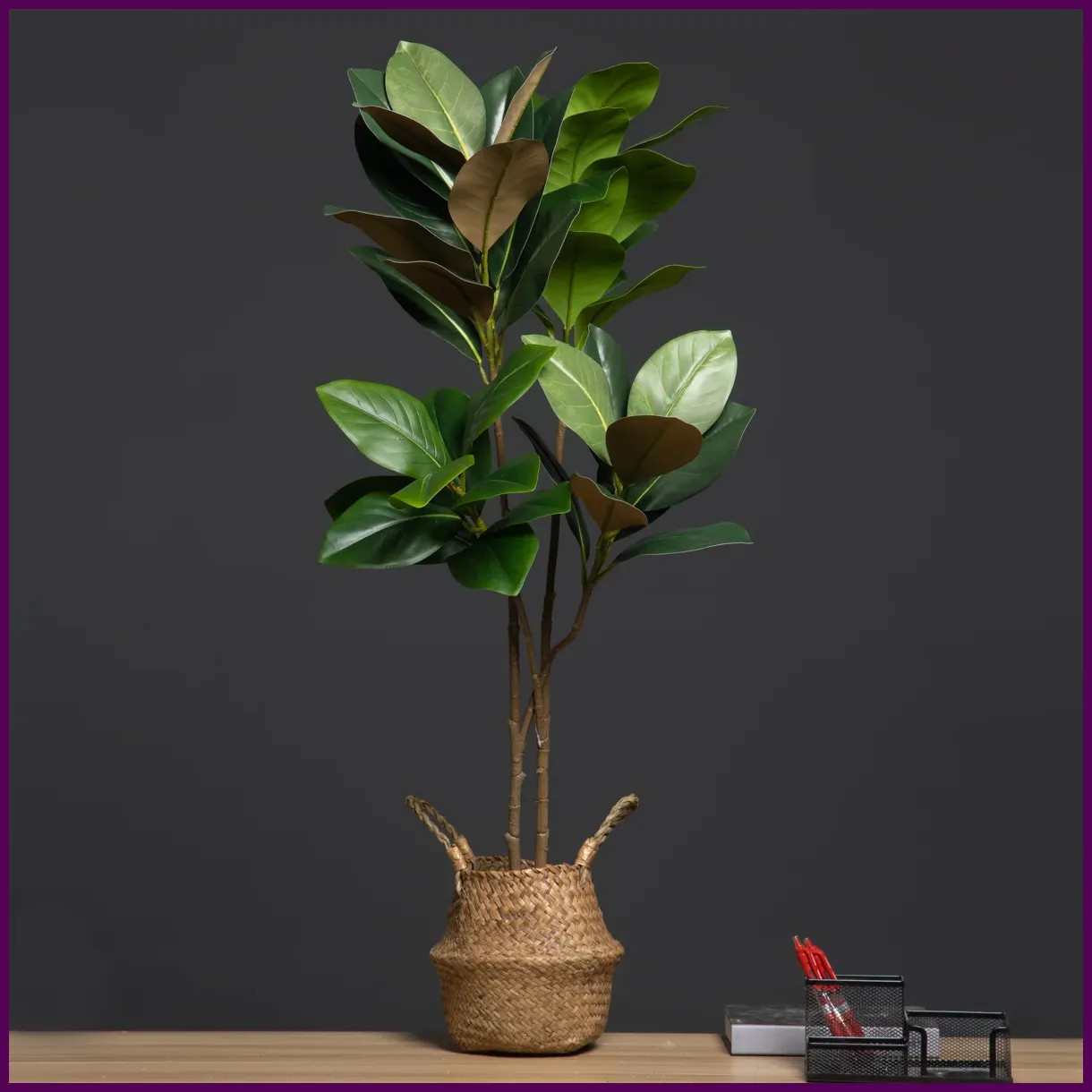 105cm 2 Forks Large Artificial Plants Fake Magnolia Tree Branch Plastic