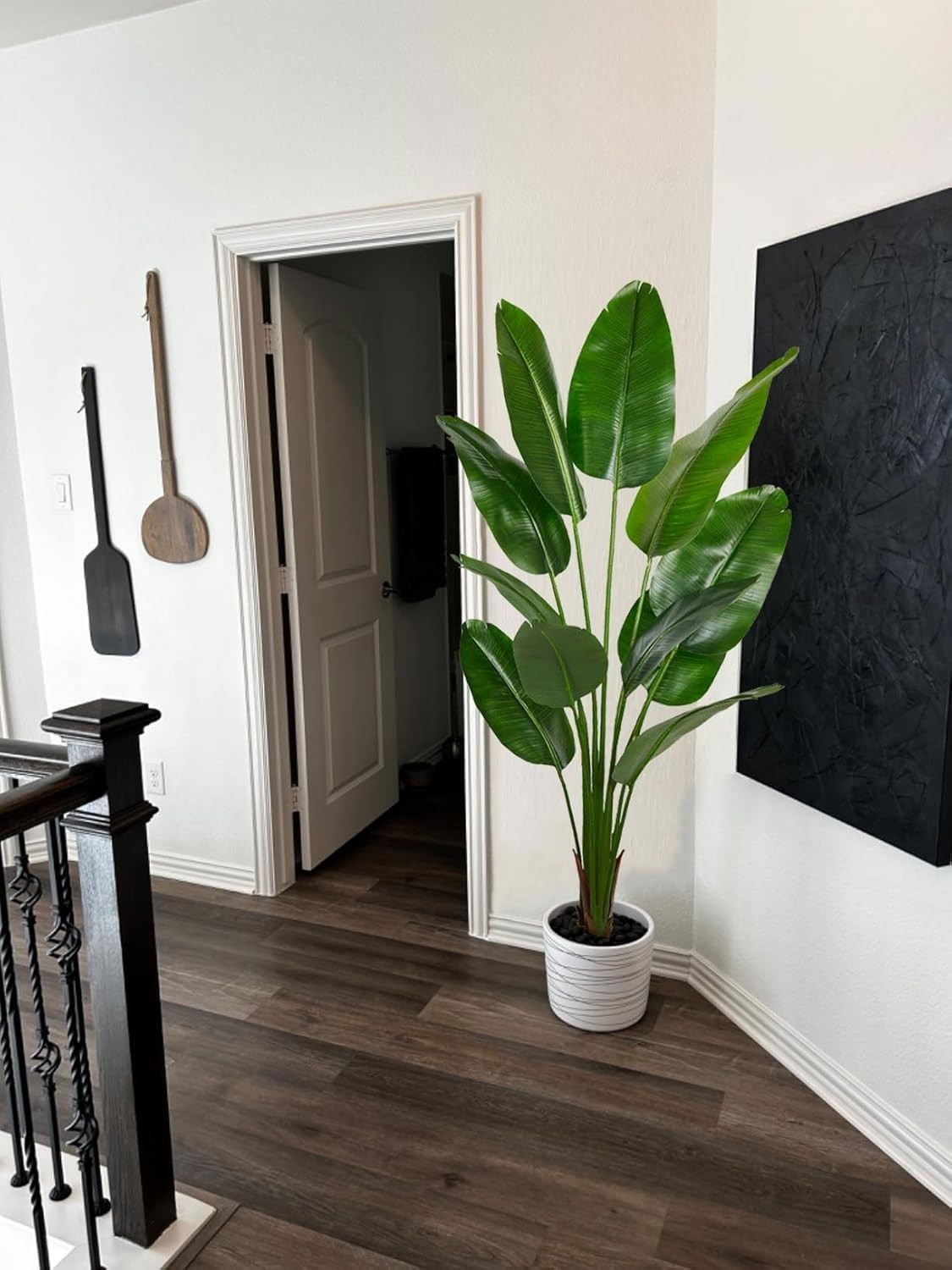 Lifelike 6ft Faux Bird of Paradise Tree with Decorative Pot – Indoor/Outdoor