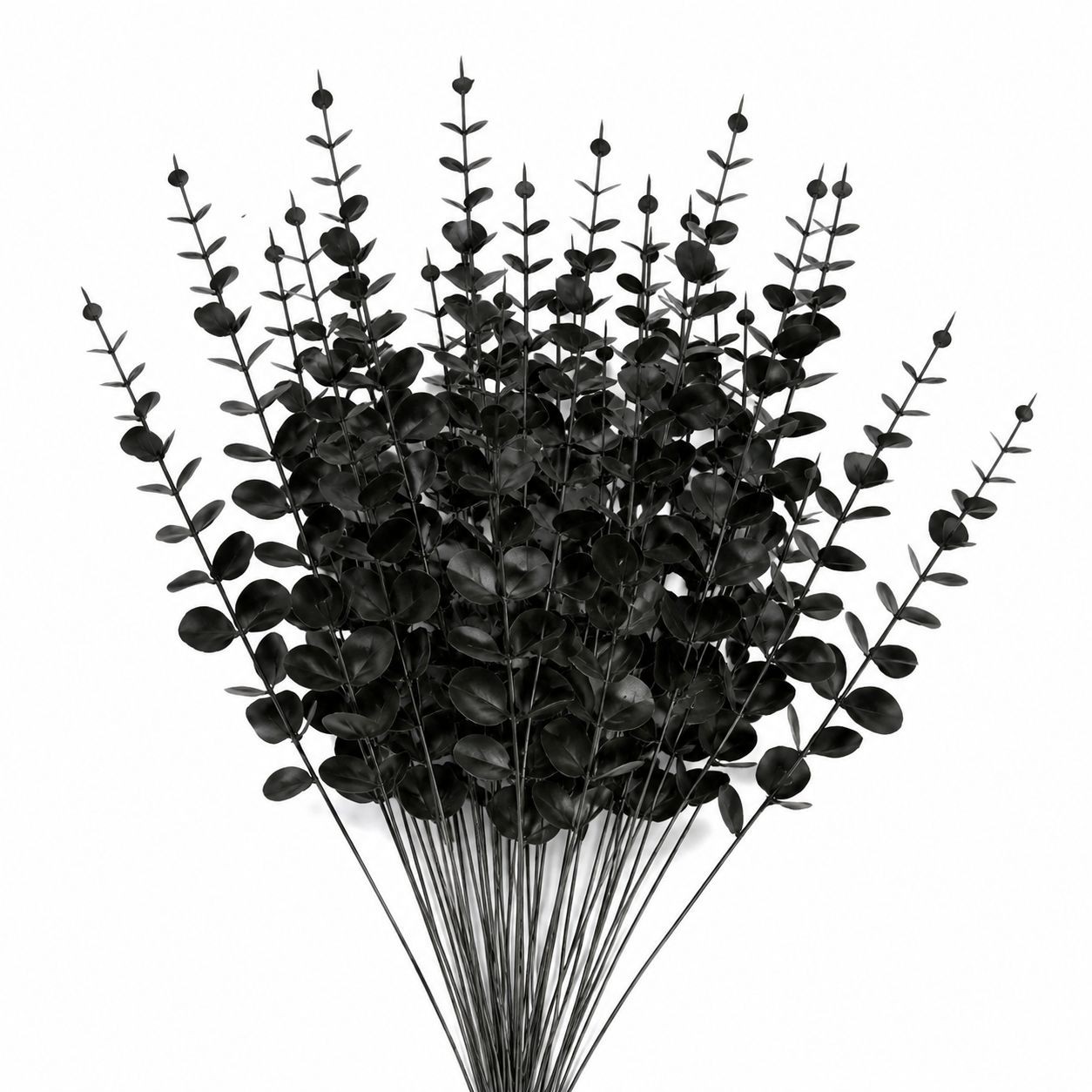 20 Black Eucalyptus Stems 14 Inch Faux Eucalyptus Picks Gothic Floral Stems Hall